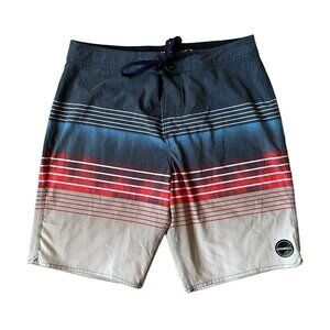 O'Neill men's 33 multicolored board shorts front tie back pocket summer beach